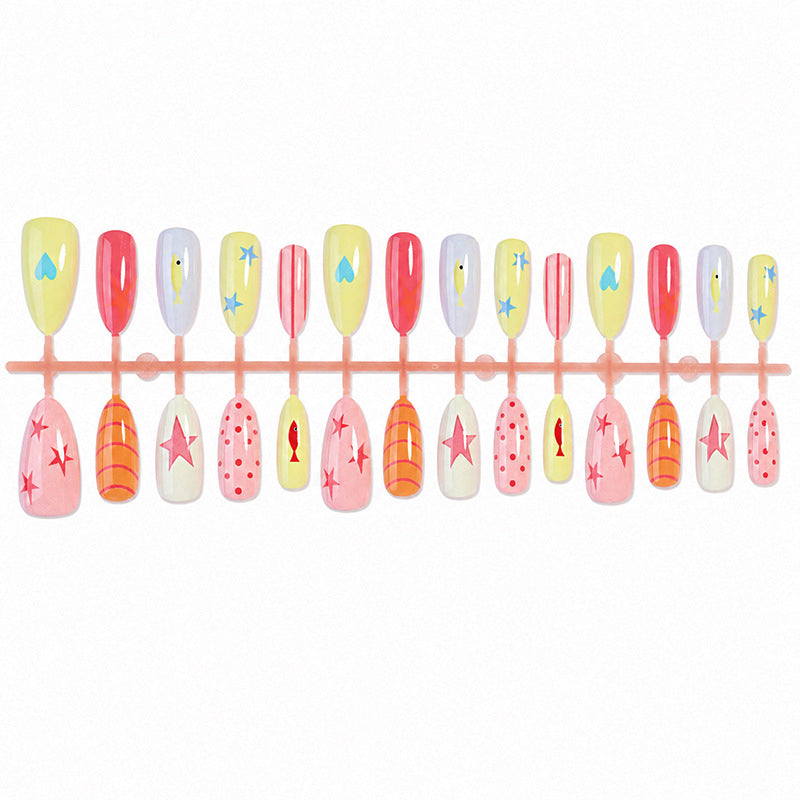 Creative Cartoon-Themed Press-On Nail Collection Stornfield