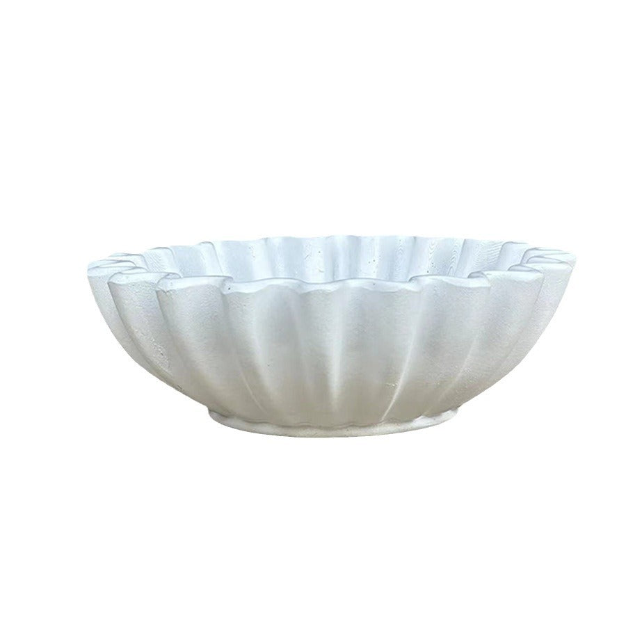 Decorative serving bowl with wave design Stornfield