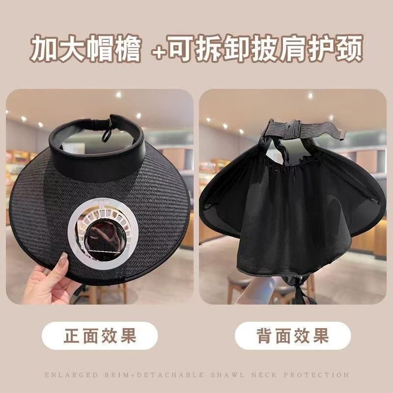 Sport Sun Visor with detachable front fan, adjustable headband and reflective piping Stornfield
