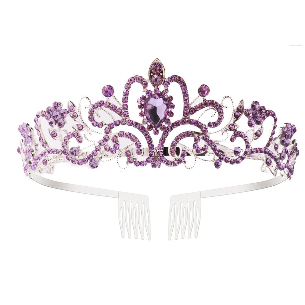 Ladies Sparkling Crystal Tiara with Filigree Design Stornfield