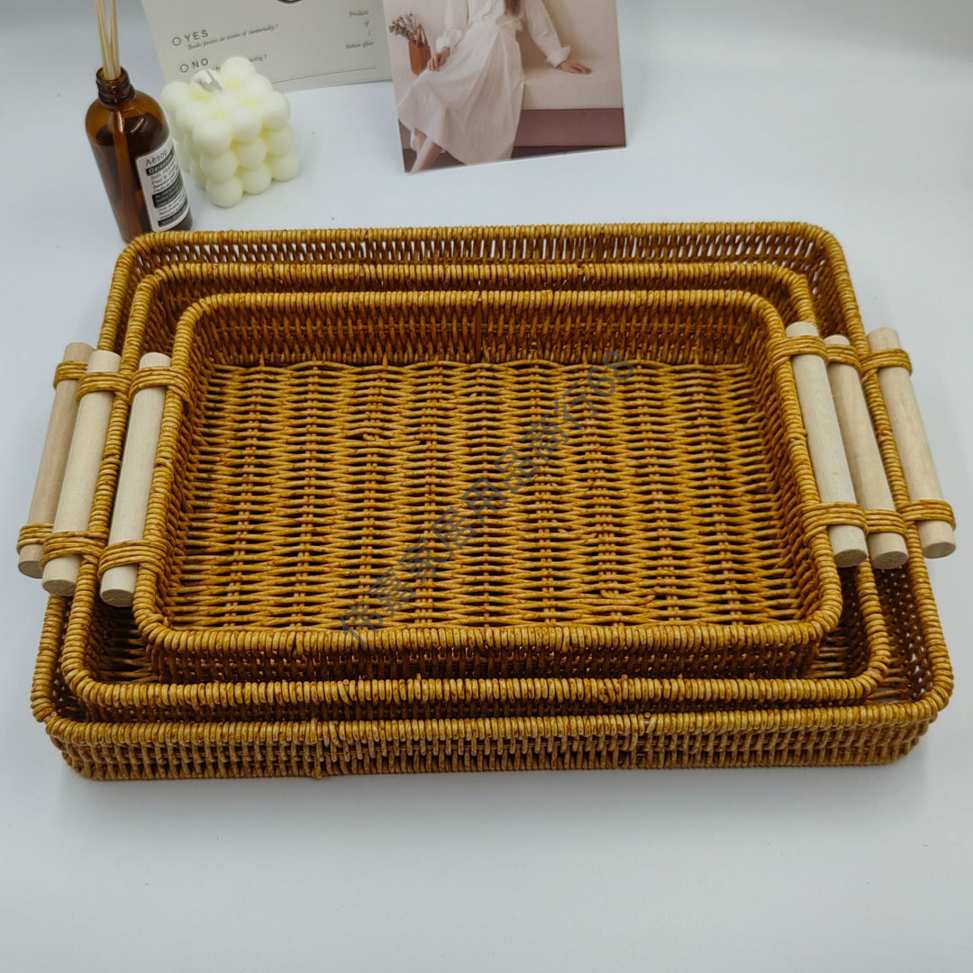 Handwoven Decorative Serving Tray Stornfield