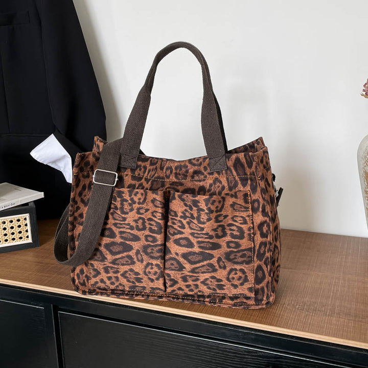 WoChic Leopard Print Utility Tote Bag Stornfield