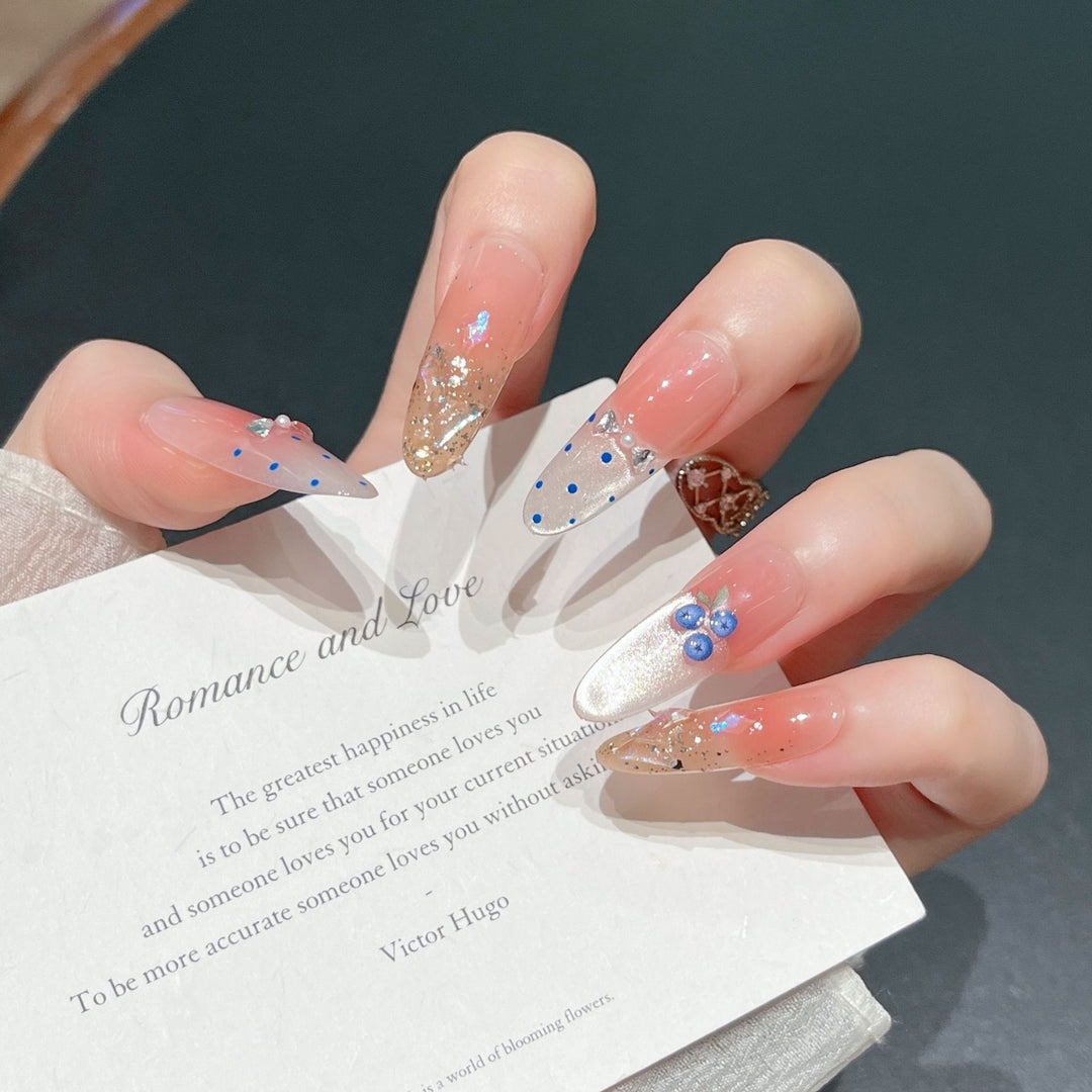 Decorative Glimmering Press-On Nail Art Set Stornfield