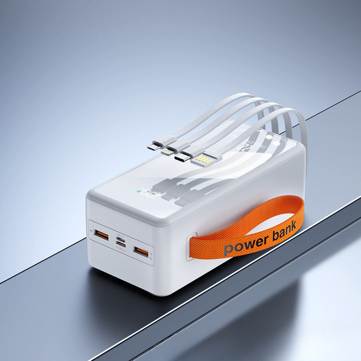 Multifunctional power bank with integrated charging cables and digital display Stornfield