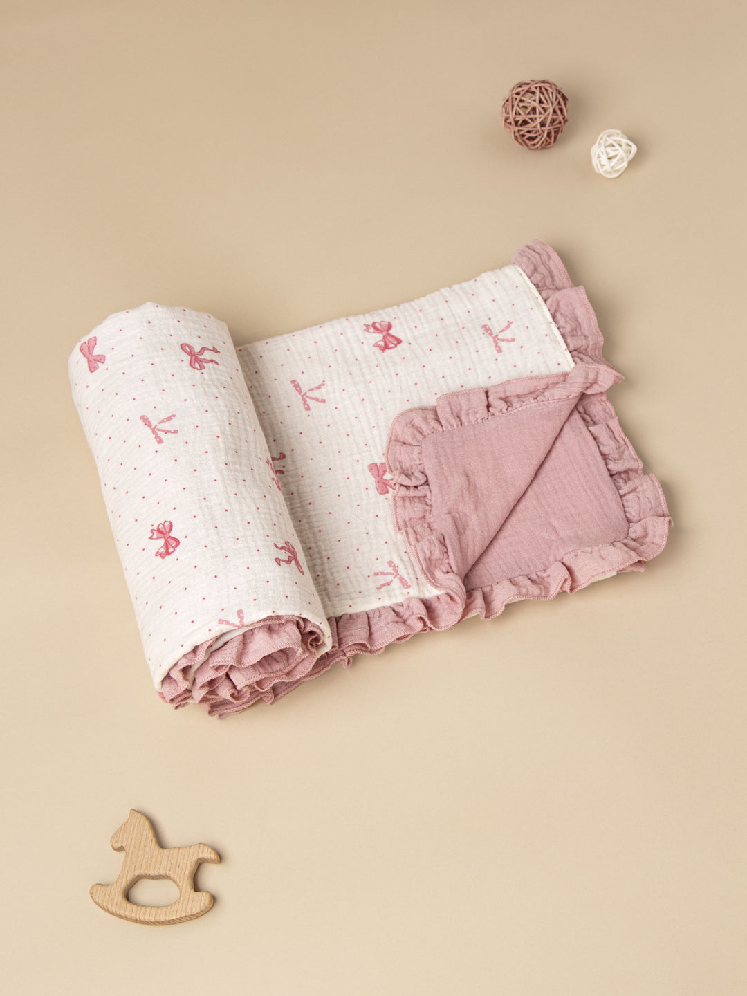 Soft Muslin Baby Blanket with Frill Edging Stornfield