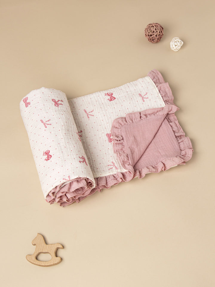 Soft Muslin Baby Blanket with Frill Edging Stornfield