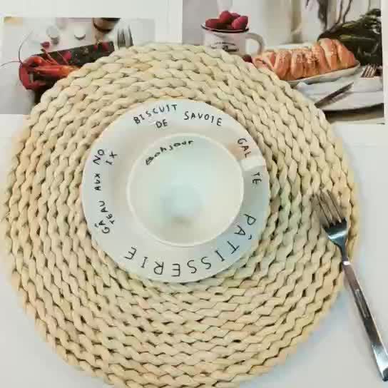 Round Coaster Made of Natural Fiber Stornfield