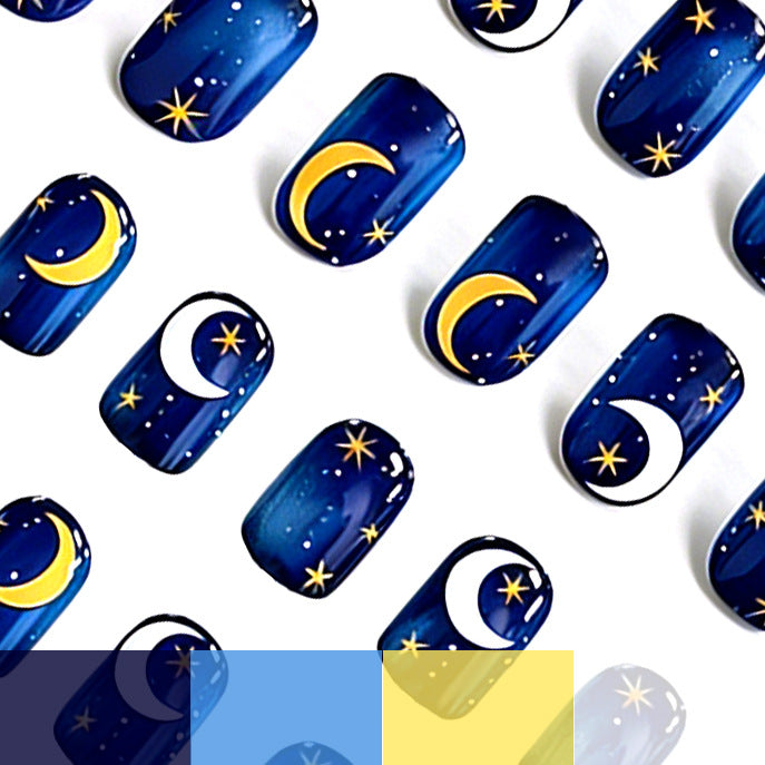 Artistic Celestial Nail Art Enhancements Stornfield