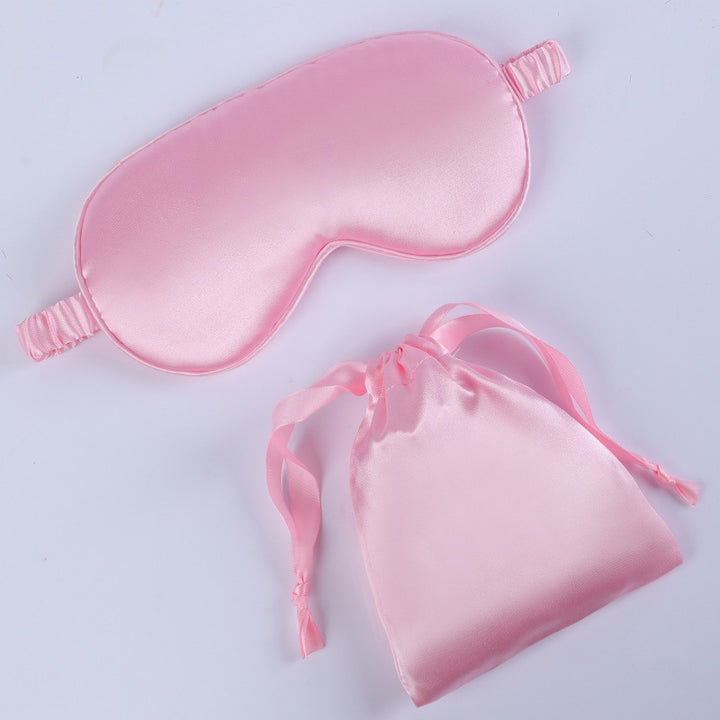 Women's nano silk sleep mask with padded eye area, adjustable elastic band, and storage pouch Stornfield