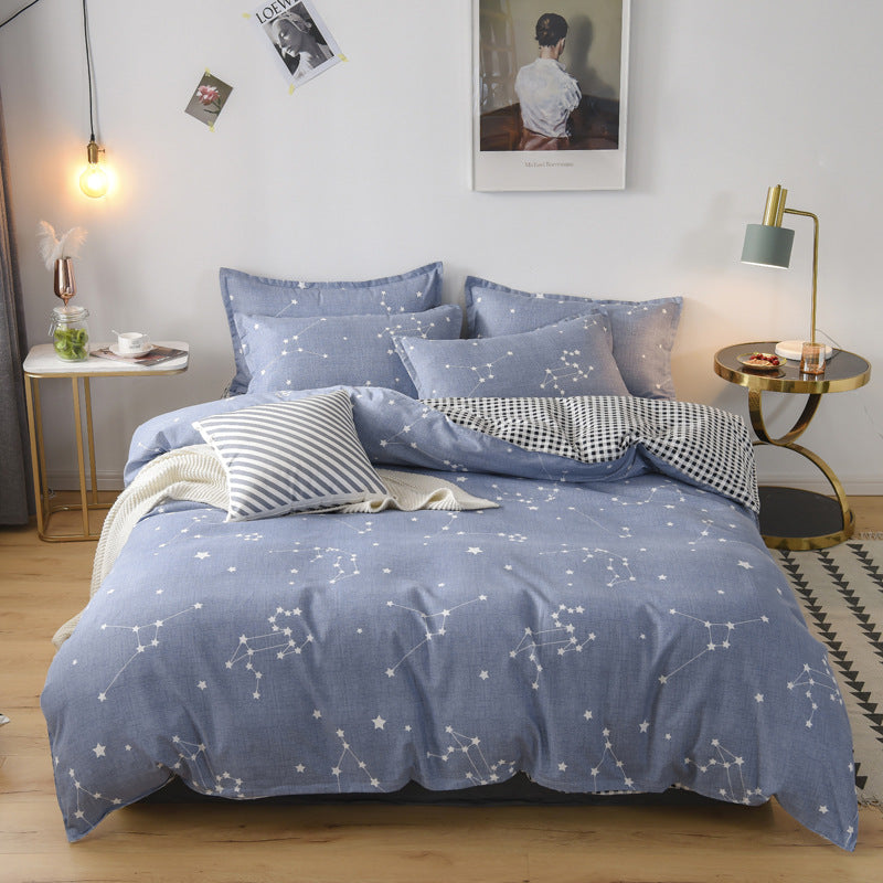 Floral Patterned Reversible Duvet Cover Set
