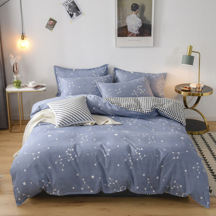 Floral Patterned Reversible Duvet Cover Set
