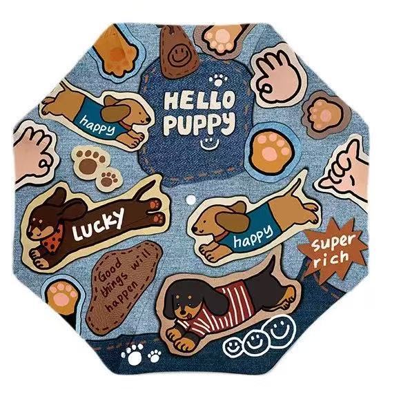 Ladies Folding Umbrella with Cute Dog Designs Stornfield