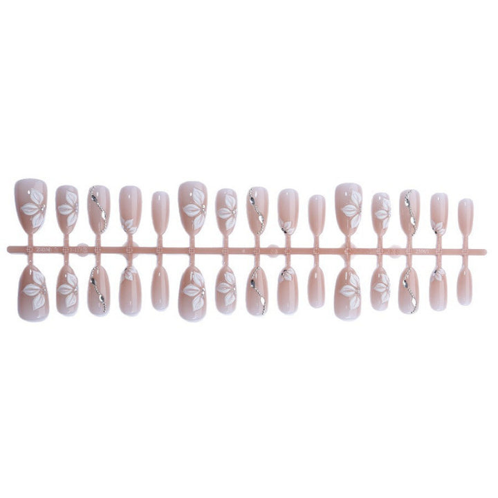 Elegant artificial nails with floral decorations Stornfield