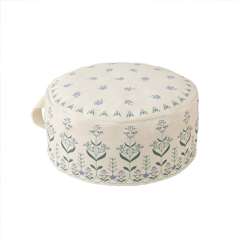 Boho mandala design seat cushion pouf with carrying handle