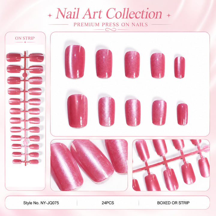Premium Press-On Nails with Metallic Shine Stornfield