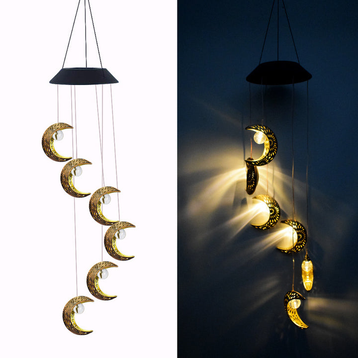 Decorative Hanging Star Wind Chime With Brass Stars And Tubular Aluminum Chimes Stornfield