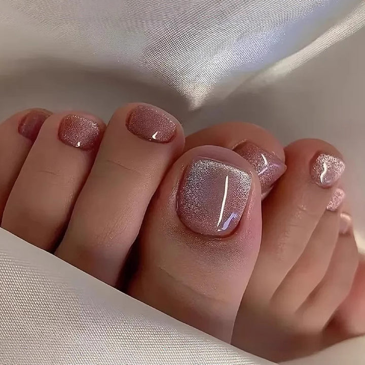 Glittering Pedicure Nail Enhancements Stornfield