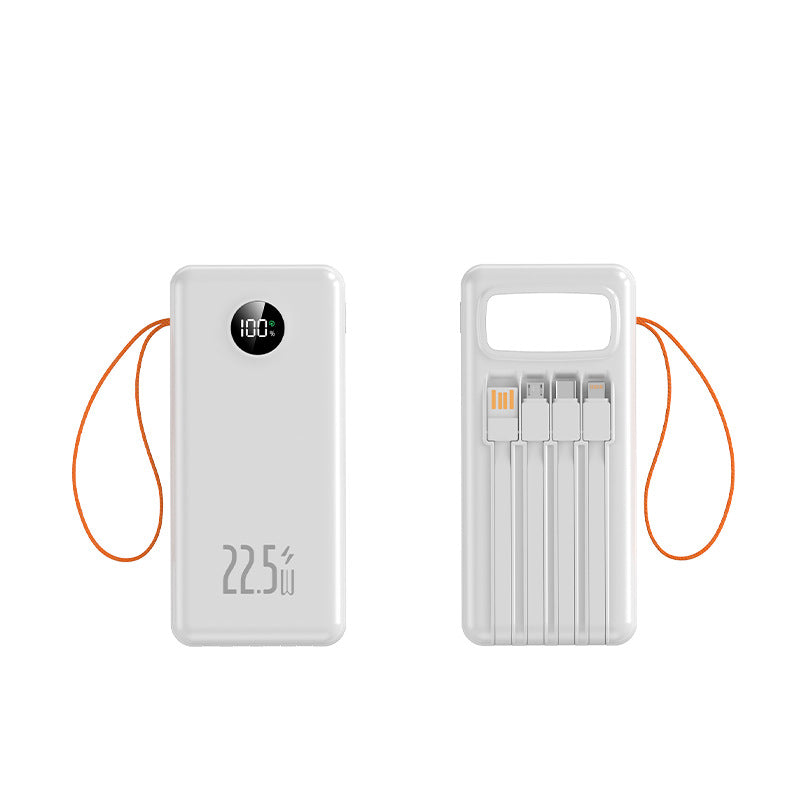 Portable power bank with integrated cable management and LCD display Stornfield