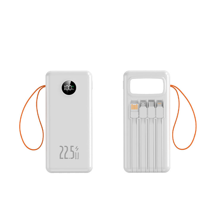 Portable power bank with integrated cable management and LCD display Stornfield