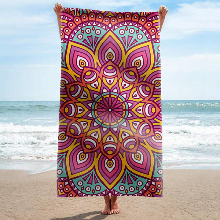 Beach towel with artistic mandala design Stornfield