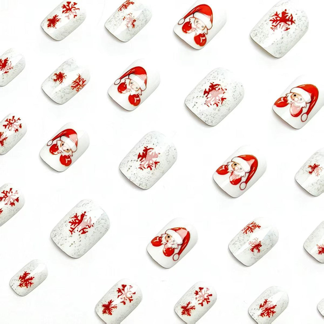 Artificial nails with festive Christmas design Stornfield
