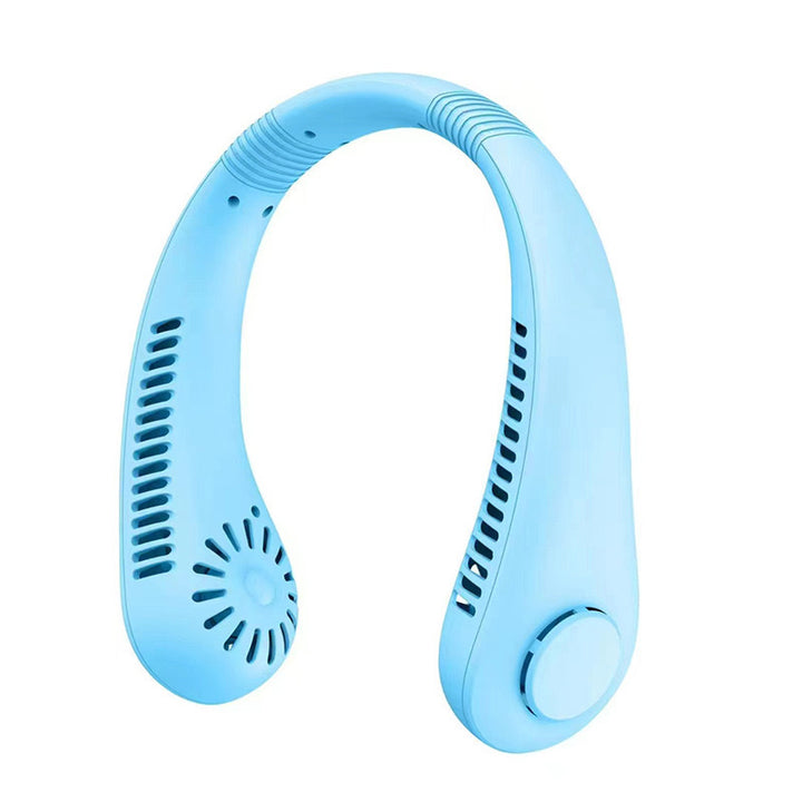 Cooling hands-free wearable neck cooling band with dual brushless vortex vents Stornfield