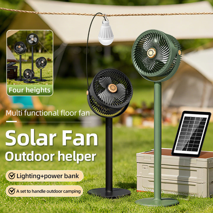 Unisex Solar-Powered Multi-Functional Floor Fan Stornfield