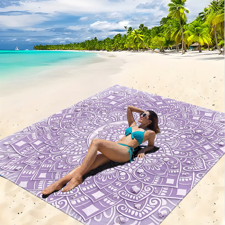 Mandala Design Beach Mat Stornfield