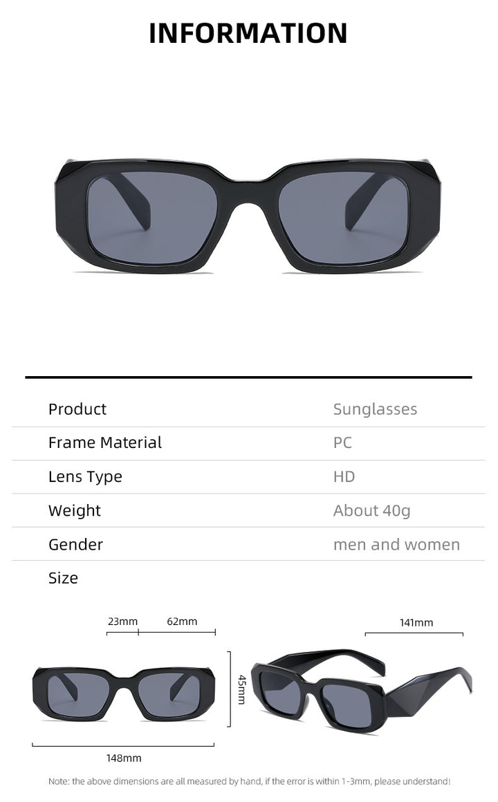 Women’s square designer sunglasses with modern accented frame Stornfield