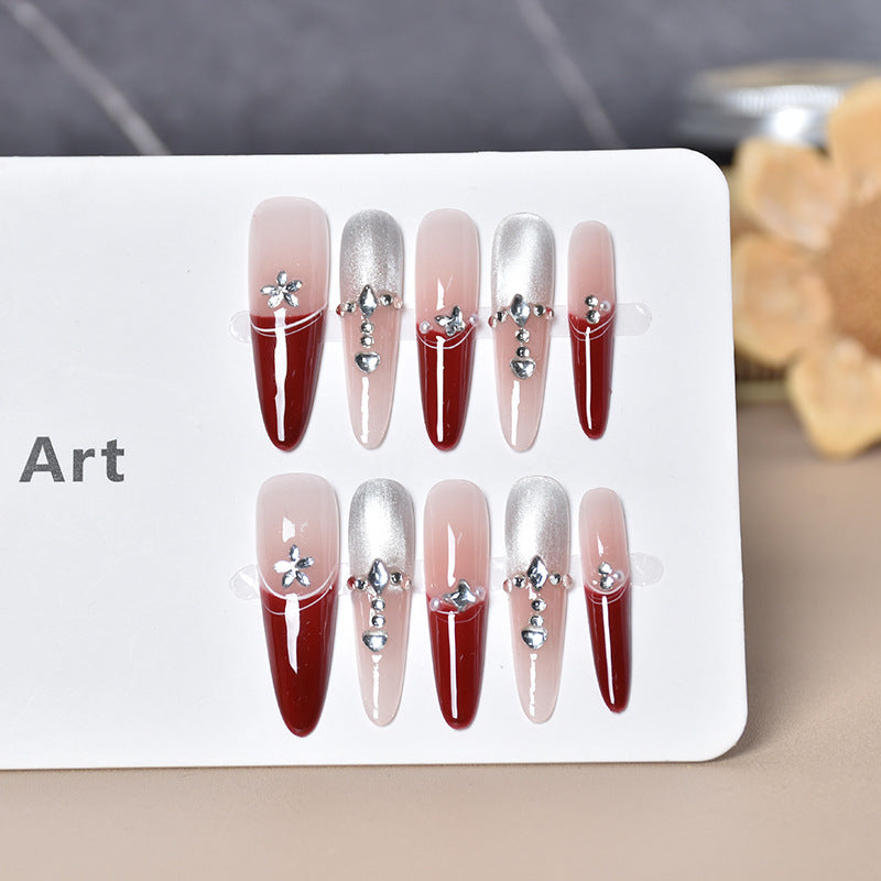 Decorative Rhinestone-Accented Press-On Nail Extensions Stornfield