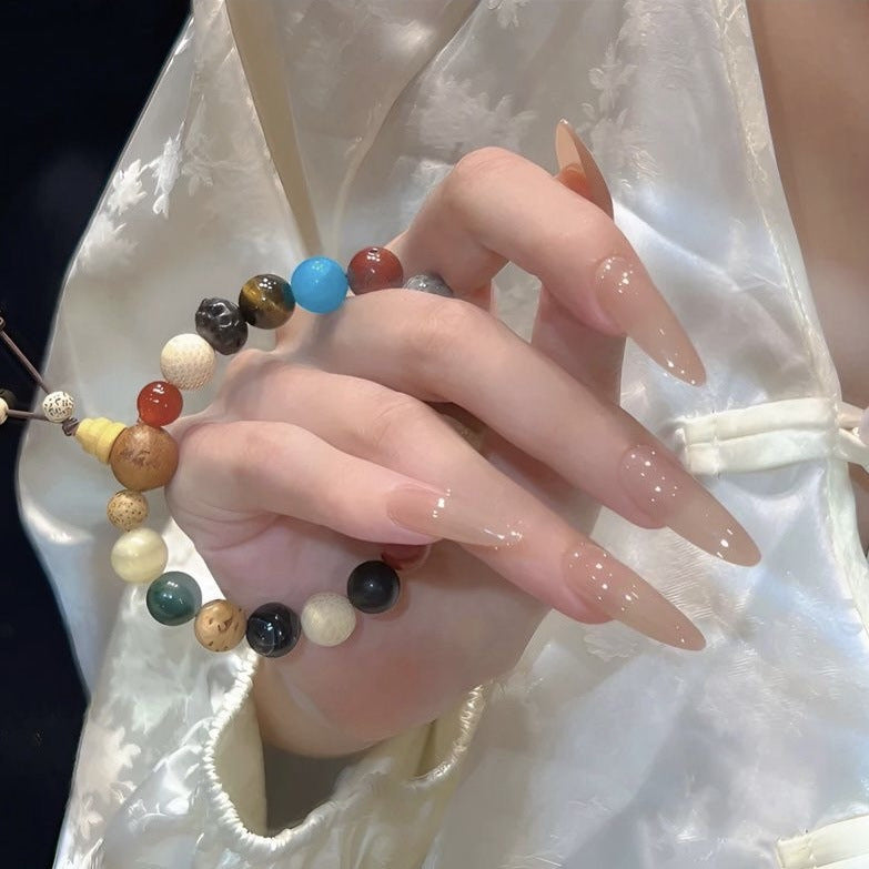 Decorative Floral Stiletto Press-On Nails Stornfield