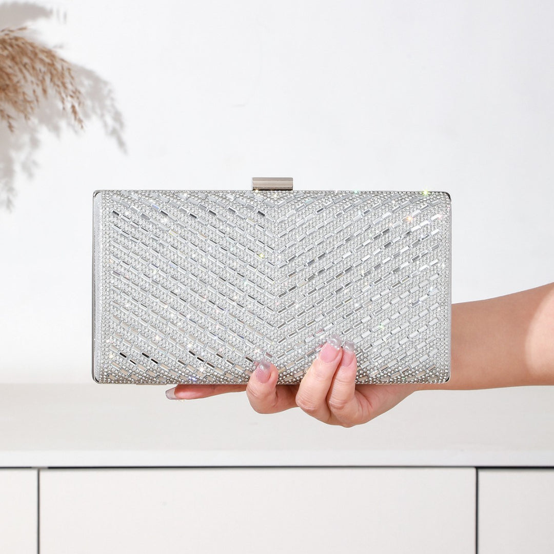 Opulent Crystal-Embellished Evening Clutch