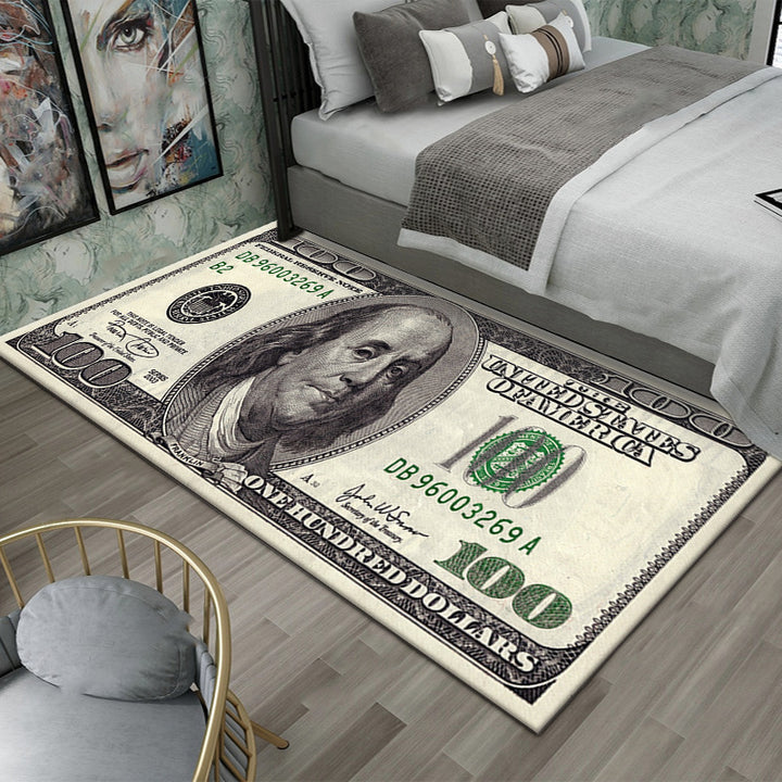 Dollar-Themed Decorative Area Rug