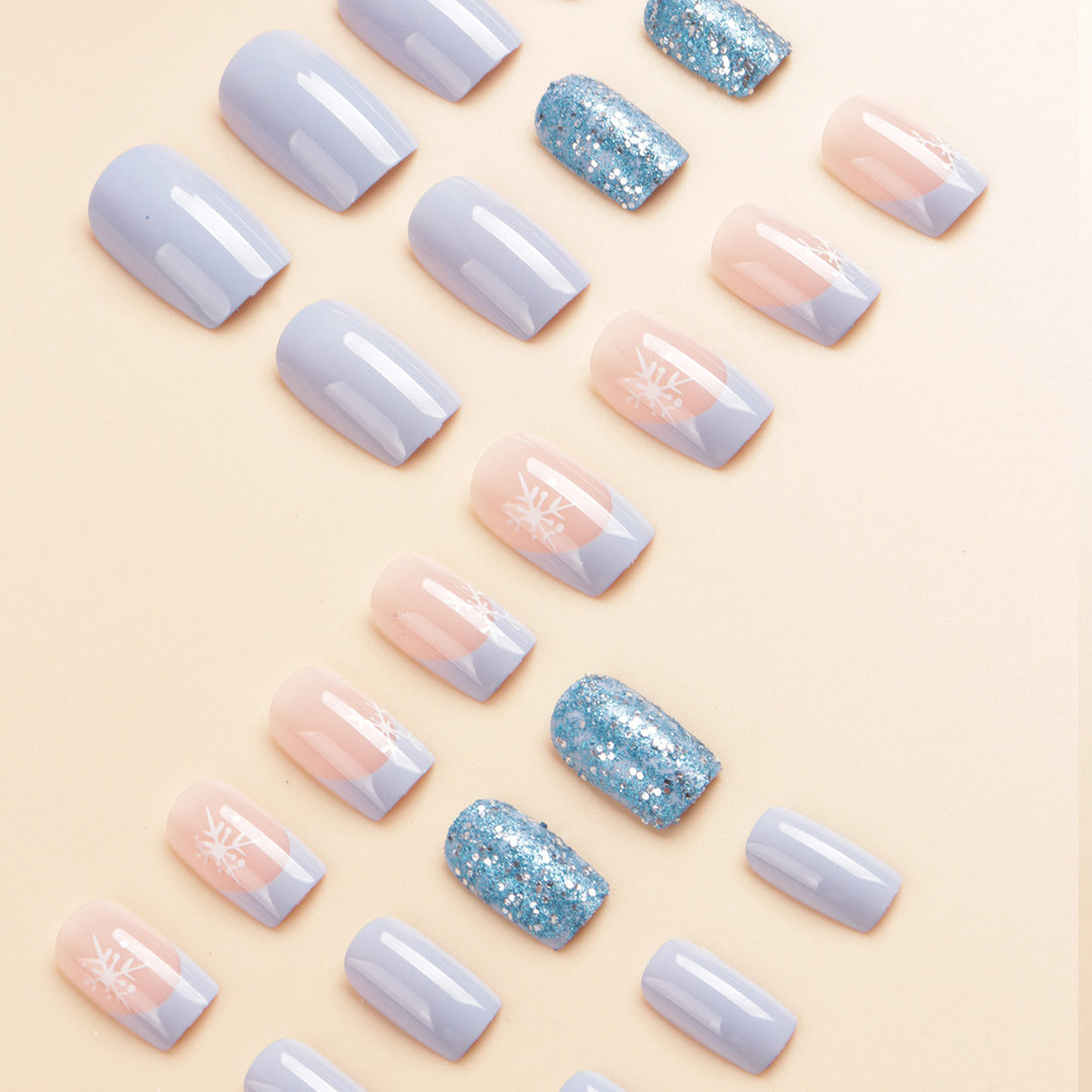 Artistic Snowflake-Embellished Nail Art Tips Stornfield