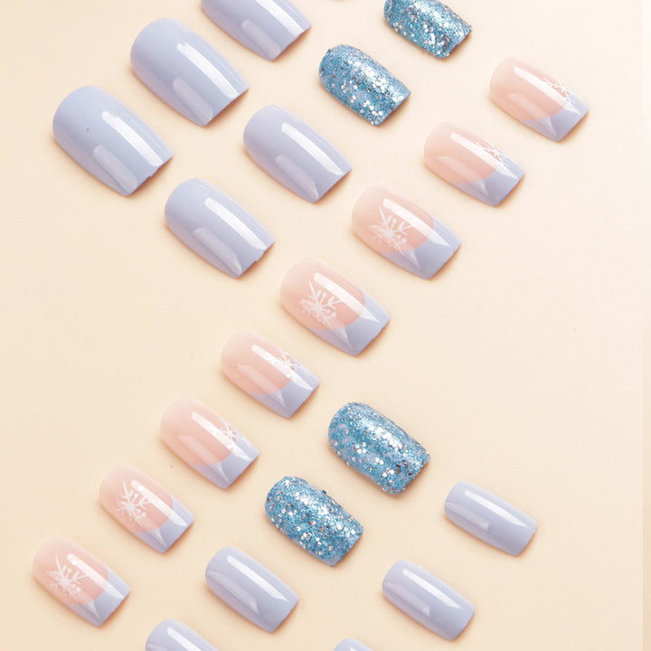 Artistic Snowflake-Embellished Nail Art Tips Stornfield