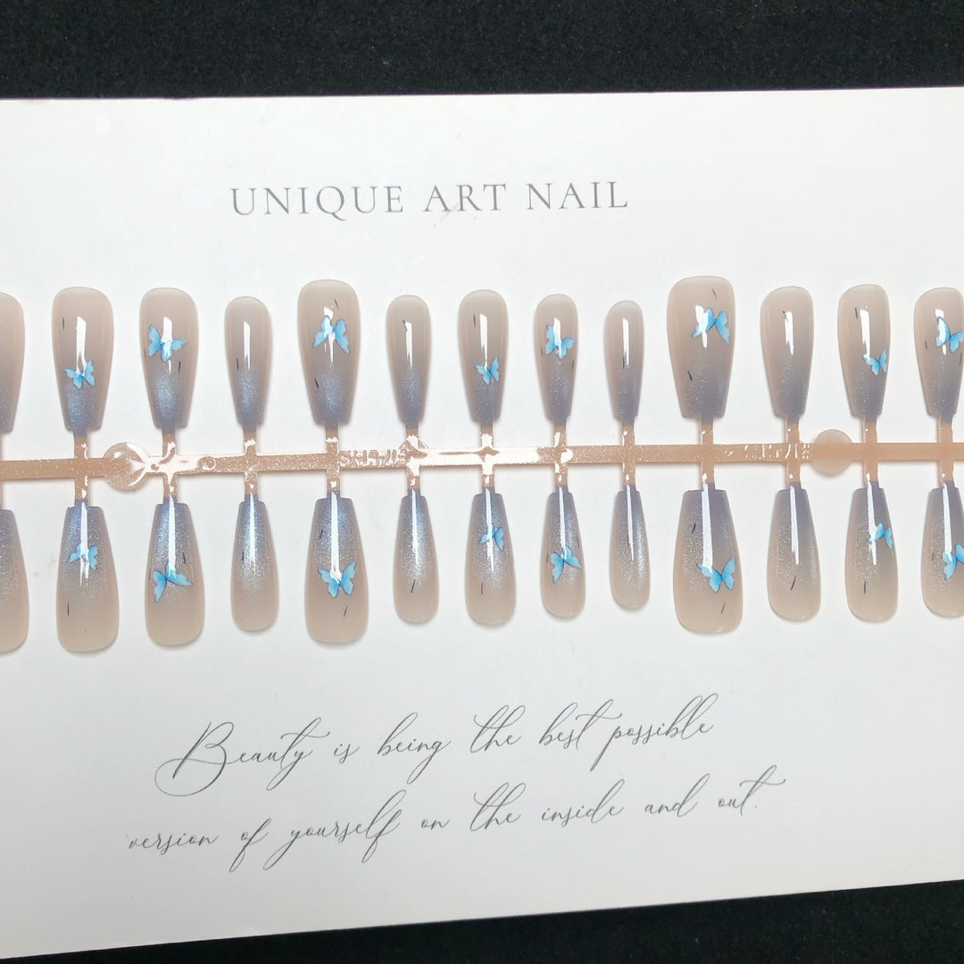 Artistic Butterfly Design Press-On Nails