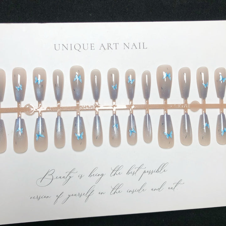 Artistic Butterfly Design Press-On Nails