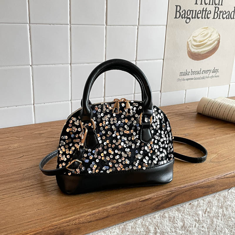 Sequin-Embellished Handbag