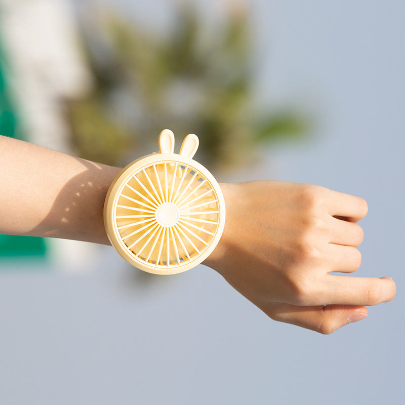 Unisex Portable Hand Fan with Integrated Wristband and Flexible Tilt Stornfield