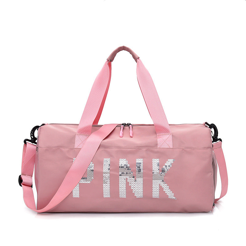 Multifunctional Sports Bag with Shiny Sequin Design Stornfield