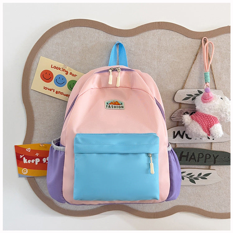 Trendy Color-Blocked Backpack