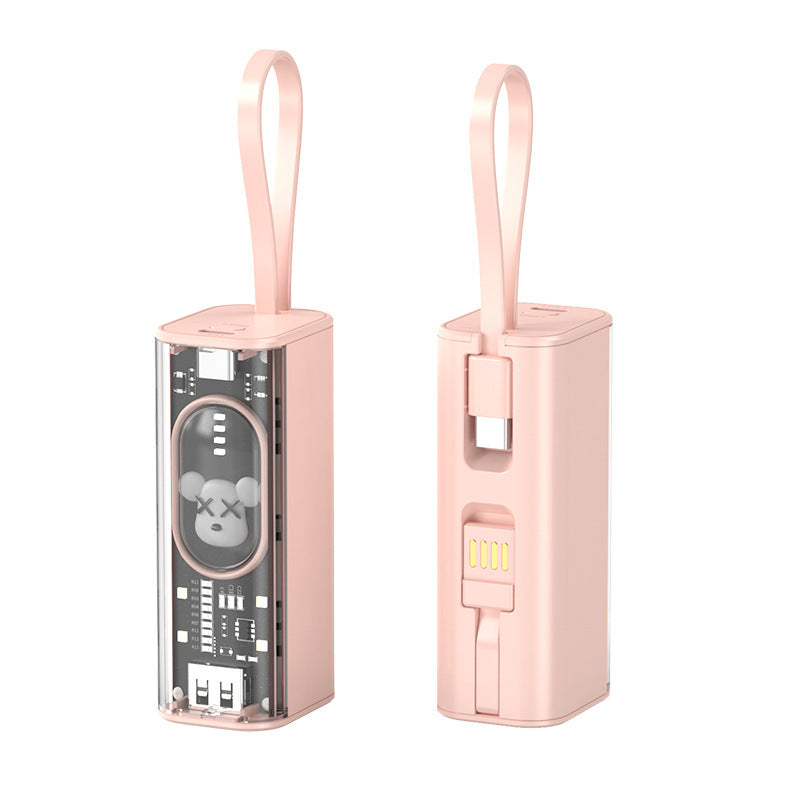 Portable power bank with integrated charging concept and practical carrying strap Stornfield