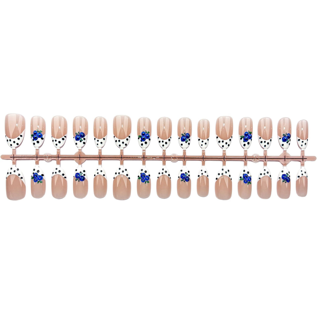 Artistic Floral-Themed Press-On Nail Set