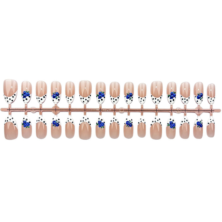 Artistic Floral-Themed Press-On Nail Set
