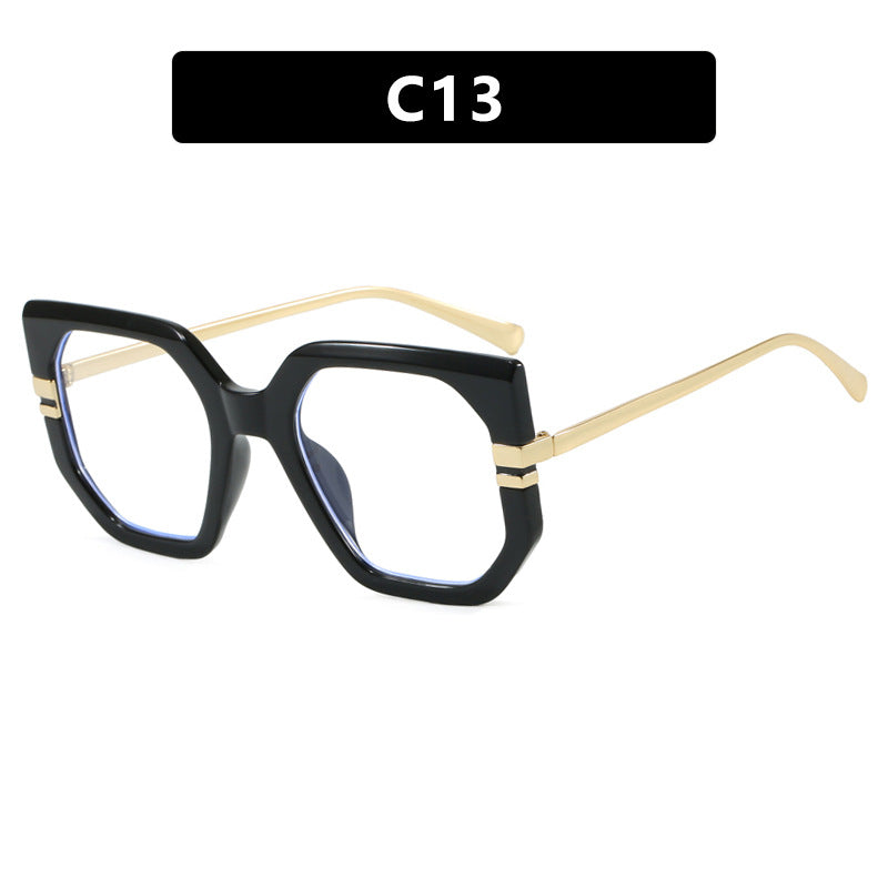 Women's geometric sunglasses with luxurious gold frame and polarized lenses Stornfield