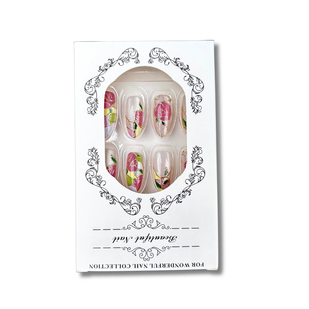 Floral Art Press-On Nail Kit