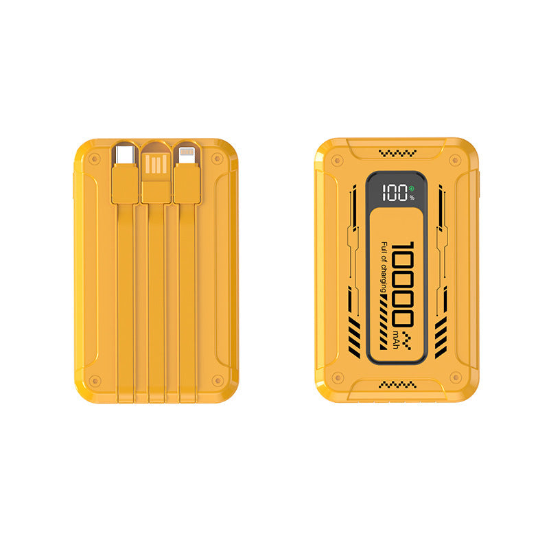Power bank with integrated charging cables and digital charge level indicator Stornfield