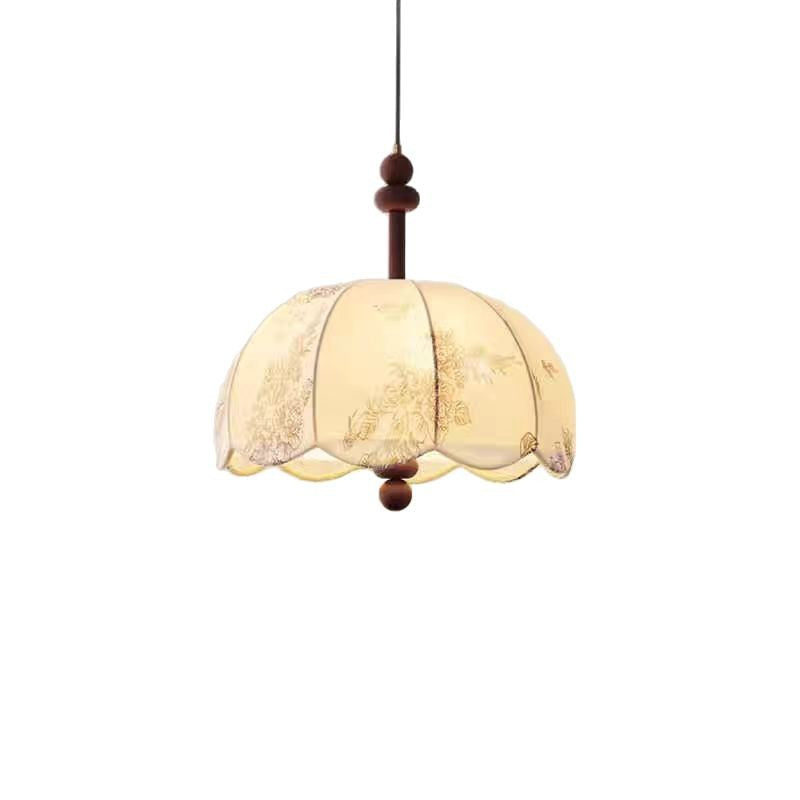 Vintage Floral Pendant Light