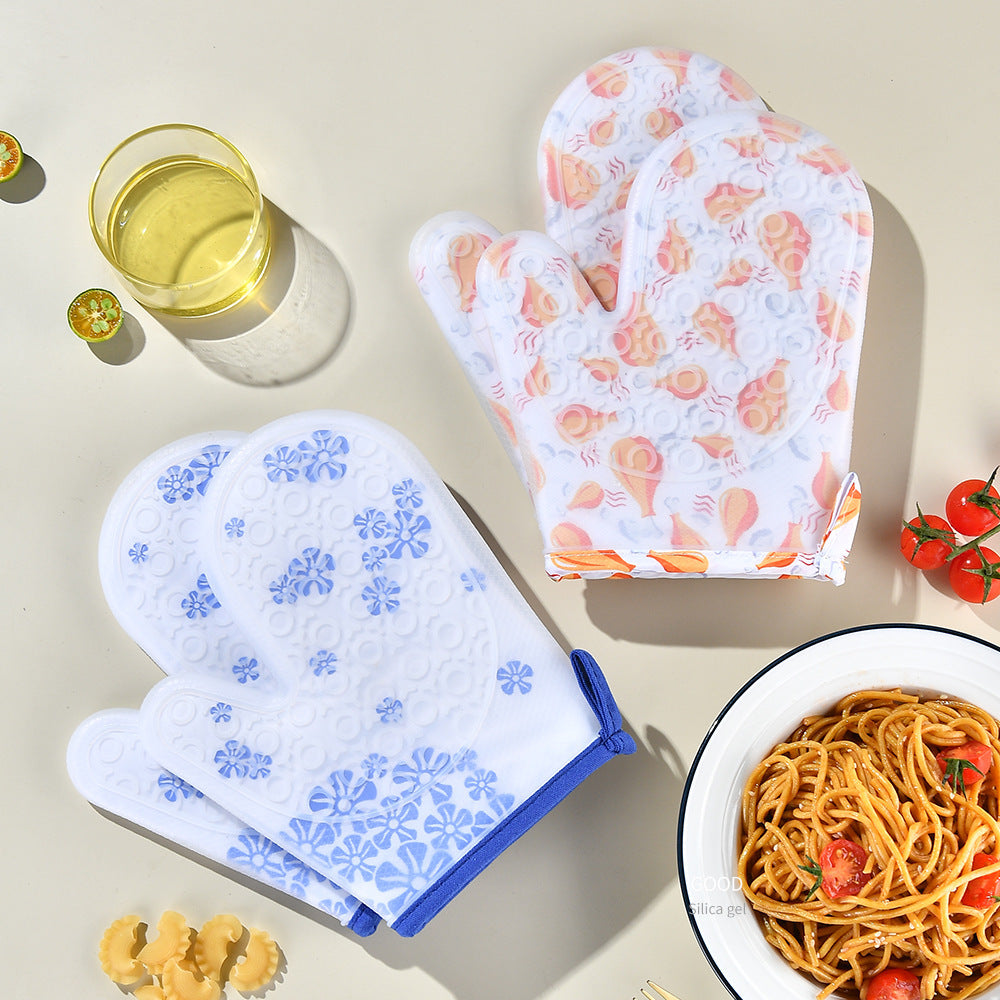Heat-resistant silicone oven mitts with non-slip surface Stornfield