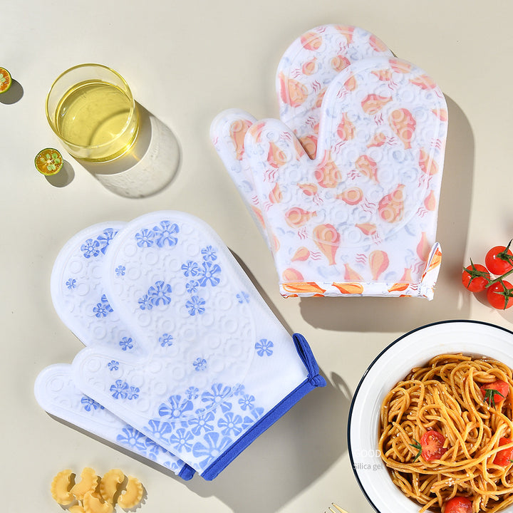 Heat-resistant silicone oven mitts with non-slip surface Stornfield